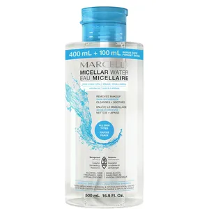 Marcelle Micellar Water Waterproof 500 mL - All Skin Types, Cleanses & Removes Makeup Effortlessly