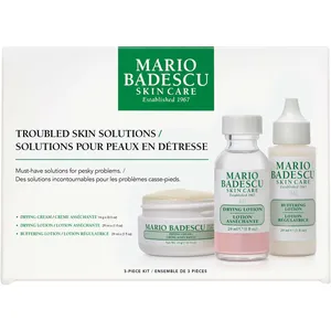 Mario Badescu Troubled Skin Solutions Kit for Acne - Drying Lotion, Buffering Lotion, Drying Cream