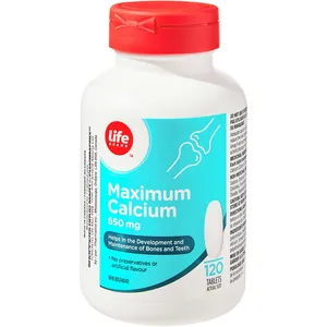 Maximum Calcium 650 mg for Bone and Teeth Health - Supports Osteoporosis Prevention