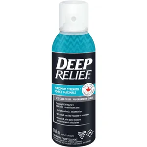 Maximum Strength Ice Cold Pain Relief Spray with 8% Menthol for Fast Inflammation Reduction