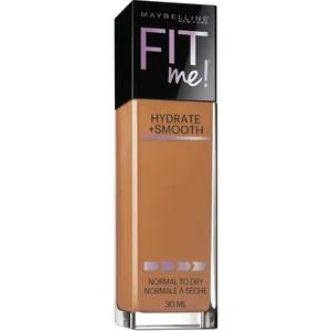 Maybelline Fit Me Hydrate + Smooth Foundation Soft Tan 228 for Normal to Dry Skin, Fragrance-Free
