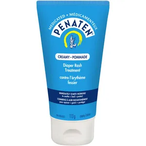 Medicated Diaper Rash Cream for Baby - Zinc Oxide Skin Protectant with Smoother Formula