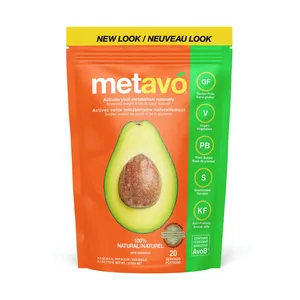 Metavo Metabolism Smoothie Mix - Vegan AvoB & Chromium for Energy and Blood Sugar Support