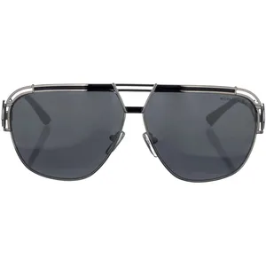 Michael Kors Aviator Sunglasses 1102 Silver Frame Gray Lenses for Angular Face Shapes