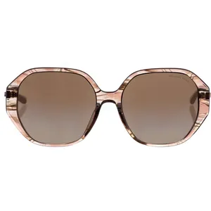 Michael Kors Oversize Pink Square Sunglasses 2138 with Brown Lenses - Perfect for Heart, Oval, Round Faces