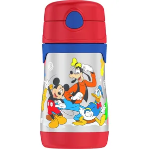 Mickey Mouse Clubhouse FUNtainer® Water Bottle w/ Straw for Kids - Stainless Steel, BPA-Free, 12 Hours Cold