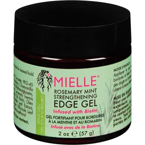 Mielle Rosemary Mint Edge Gel, Hydrating & Strengthening, Medium Hold, Infused with Biotin