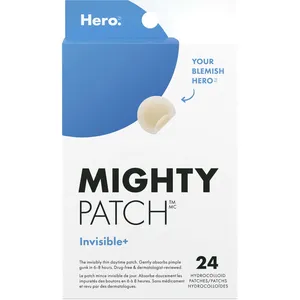 Mighty Patch Invisible+ for Clear Skin, Medical-Grade Hydrocolloid, 6-8 Hours Absorption