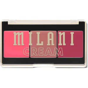 Milani Cheek Kiss Cream Blush Palette - Sun Kissed Glow - Lightweight, Buildable, Multi-Tasking