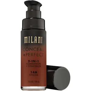Milani Conceal + Perfect 2-In-1 Foundation + Concealer, 03 Light Beige, Full Coverage, Water-Resistant