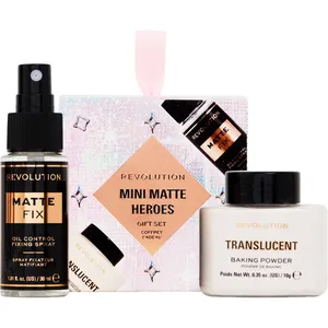 Mini Matte Heroes Gift Set - Fixing Spray & Translucent Baking Powder - Perfect for Secret Santa Gifts