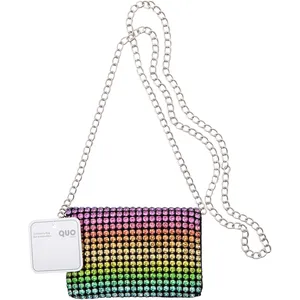 Mini Rainbow Clutch by Quo Beauty - Vibrant Multi-Functional Crossbody Bag for Festivals & Nights Out
