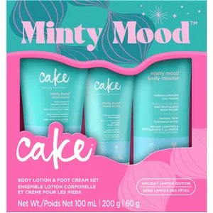 Minty Mood Body Lotion & Foot Cream Set - Sweet Mint Scent, Vegan, Moisturizing Trio for Soft Skin