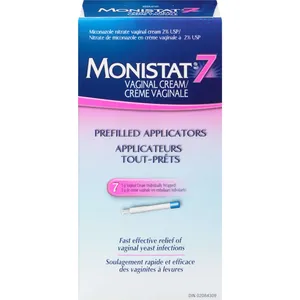 Monistat 7 Vaginal Cream 2% for Yeast Infection Relief - 7 Night Treatment Applicators