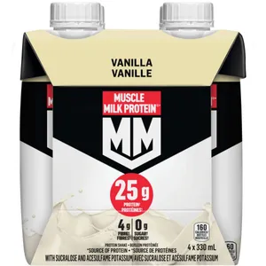 Muscle Milk Vanilla Protein Shake - 25g Protein, 0g Sugar, 5g Fiber for Workout Recovery