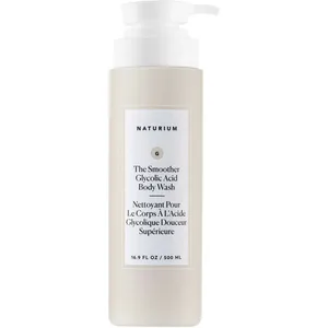 NATURIUM Smoother Glycolic Acid Body Wash - Exfoliating, Vegan, Gentle for Daily Use