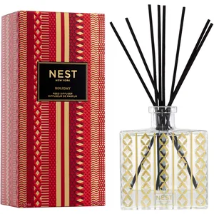 NEST New York Holiday Reed Diffuser - Pomegranate, Mandarin Orange, Pine, Cloves, Cinnamon Aroma