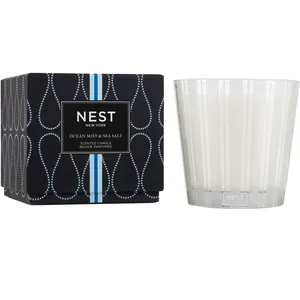 NEST New York Ocean Mist & Sea Salt 3-Wick Candle - Refreshing Scent with Coconut and White Tea