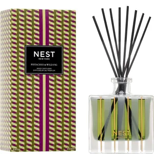 NEST New York Pistachio & Wild Fig Reed Diffuser - 90-Day Lasting Fragrance, Autumn Inspired