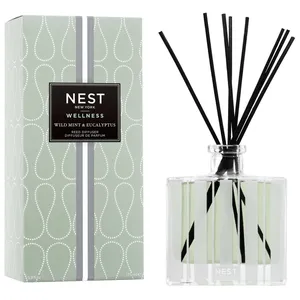 NEST New York Wild Mint & Eucalyptus Reed Diffuser - Invigorating Aromatic Home Fragrance