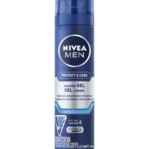 NIVEA Men Protect & Care Shaving Gel with Aloe Vera & Pro-Vitamin B5 for Smooth Shave