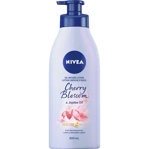 NIVEA Oil Infused Cherry Blossom & Jojoba Oil Body Lotion for 24h Hydration and Smooth Skin