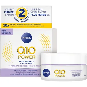 NIVEA Q10 Power Anti-Wrinkle Moisturizer for Sensitive Skin, Fragrance-Free, 50ml