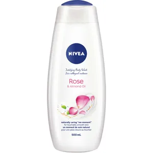 NIVEA Rose & Almond Oil Body Wash - Silky Shower Cream with White Rose Scent and Moisturizing Almond Milk