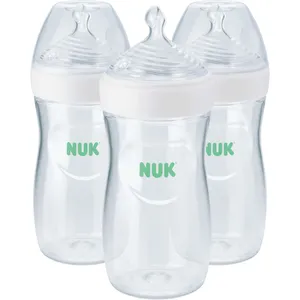 NUK Simply Natural Bottle with SafeTemp, 9 oz, White, 3 Pack - Natural Feeding Experience