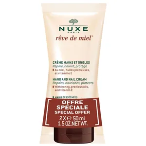 NUX RÃªve De Miel Hand and Nail Cream Duo 50ml - Nourishing, Non-Greasy Formula for Soft Hands