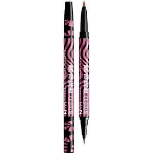 NYX Beetlejuice Pin Stripe Duo Eyeliner 01 - Pink Chrome, Dual-Ended Liquid & Chrome Shades