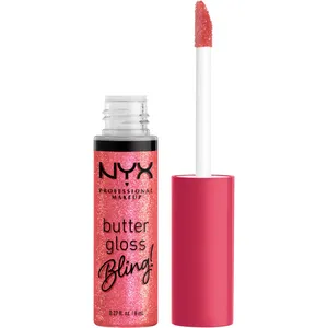 NYX Butter Gloss Bling Lip Gloss 08 - HU$TLA, Non-Sticky High Shine Formula for All-Day Shine