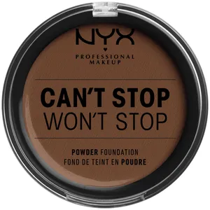 NYX Can't Stop Won't Stop Powder Foundation - Deep, Full Coverage, Velvety-Matte Finish