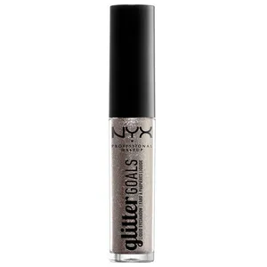 NYX Glitter Goals Liquid Eyeshadow in Industrial Beam - Lightweight, Mesmerizing Sparkle, 8 Shades