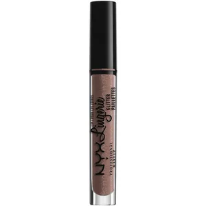 NYX Lip Lingerie Glitter Gloss - Clear, Lustrous Nude Shine, Perfect for Layering, 9 Shades Available