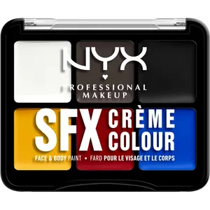 NYX Professional Makeup SFX Face & Body Paint Palette - 01 PRIMARY, Ultra-Pigmented Creams for Artistry