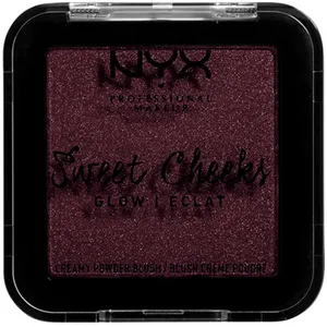 NYX Sweet Cheeks Creamy Powder Blush Glow in Totally Chill - Radiant Color with Glowy Finish