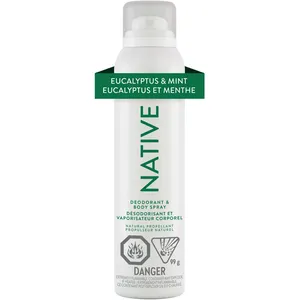 Native Eucalyptus & Mint Aerosol-Free Spray Deodorant - Aluminum-Free, Paraben-Free, Eco-Friendly