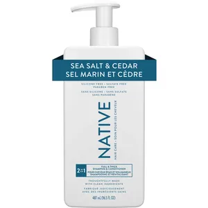 Native Full & Thick Sea Salt & Cedar 2-in-1 Shampoo - Sulfate, Paraben & Silicone Free