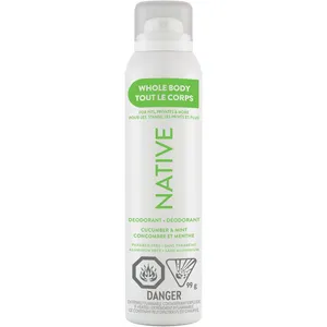 Native Whole Body Deodorant - Cucumber & Mint, 72-Hour Odor Protection, Safe for Sensitive Skin