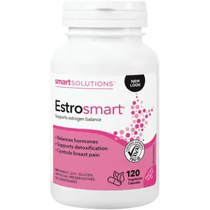 Natural Estrogen Balance Supplement - Lorna Vanderhaeghe ESTROsmart, Vegan, Dairy-Free, 120 Caps