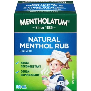 Natural Menthol Rub Ointment for Cold Relief - Vapourizing Rub for Cough, Nasal Congestion