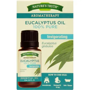 Nature's Truth Eucalyptus Essential Oil - Invigorating & Purifying Aroma for Massage & Bath Use
