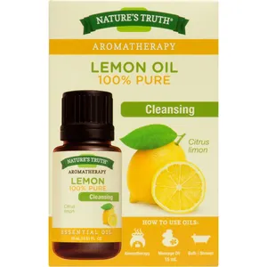 Nature's Truth Lemon Essential Oil - Cleansing, Uplifting, Purifying Aroma for Massage & Bath