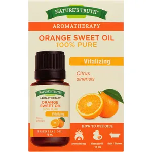 Nature's Truth Orange Essential Oil - Refreshing Aromatherapy for Relaxation and Massage