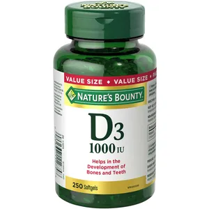 Natures Bounty Vitamin D3 1000IU Softgels for Bone and Teeth Health, Non-GMO, Gluten & Dairy Free