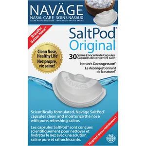 Naväge SaltPod Original - Natural Sinus Relief with Sea Salt & Purified Water, 8 oz Isotonic Saline
