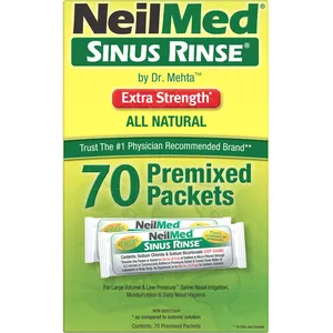 NeilMed Sinus Rinse Extra Strength Refills 70 Count for Effective Nasal Care