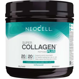 NeoCell Collagen Protein Peptides - 20g Grass-Fed Type 1&3 Collagen, Hyaluronic Acid, Vitamin C