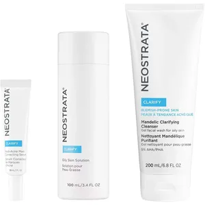 Neostrata Acne-Prone Skin Kit - Cleanser, Solution & Serum for Oily Skin, Post-Acne Mark Treatment